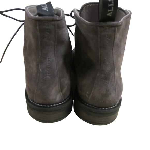 AllSaints Drago Suede Lace Up Boots Charcoal Grey Men\'s Size 40 (US 7) NWOB main image 5